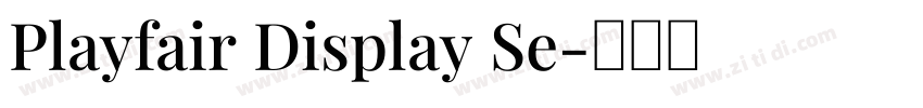 Playfair Display Se字体转换